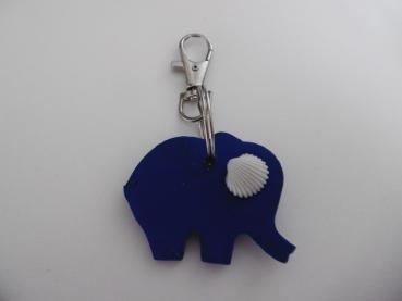 Schlüsselanhänger Elefant Blau