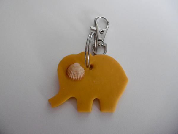 Schlüsselanhänger Elefant Gelb